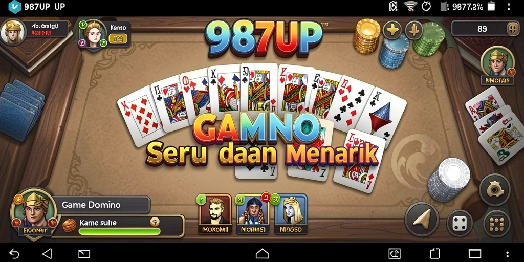 Screenshot gameplay Domino yang menampilkan keseruan bermain di 987UP.