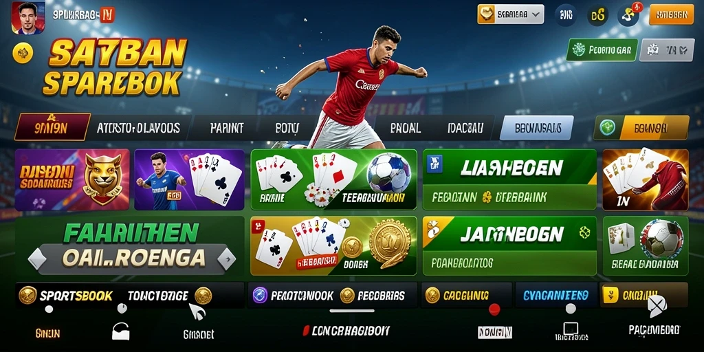 Screenshot menampilkan antarmuka Sportsbook dari 9N9N dengan opsi taruhan.