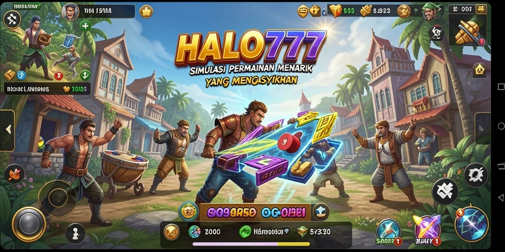 Tampilan gameplay HALO777 dengan elemen simulasi yang menarik