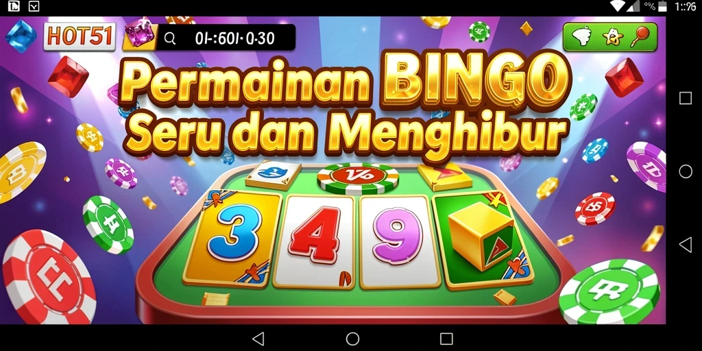 Screenshot HOT51 menunjukkan gameplay Bingo yang menarik dan interaktif.