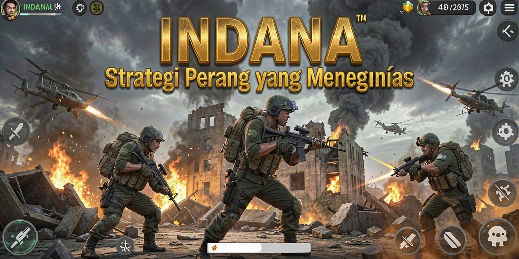 Tampilan gameplay INDAAA yang menantang dan strategis.