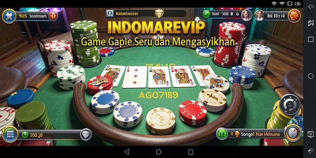 Tampilan gameplay seru dari INDOMAREVIP saat bermain Gaple.