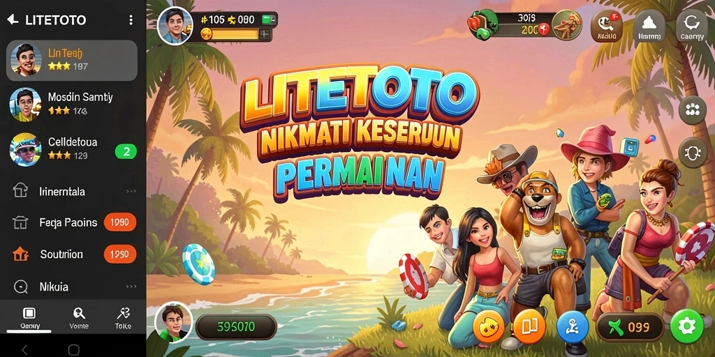 Tampilan gameplay LITETOTO yang seru dan menarik.