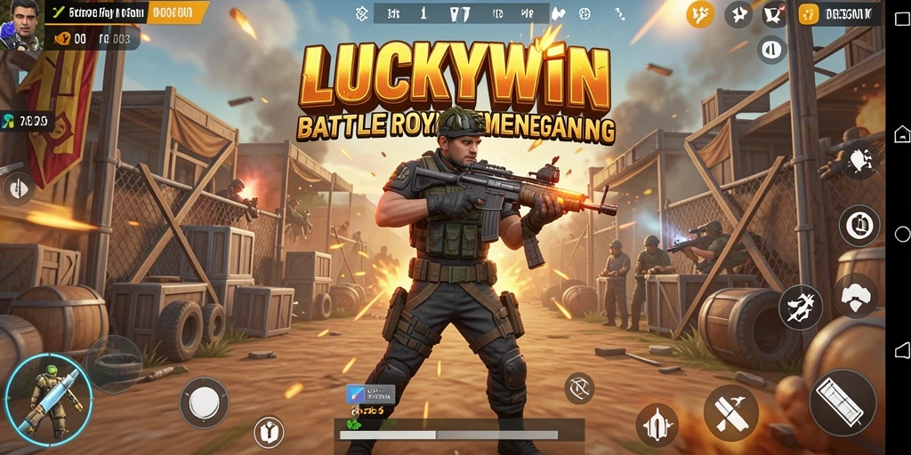 Tangkapan layar menunjukkan aksi mendebarkan dalam permainan Battle Royale.
