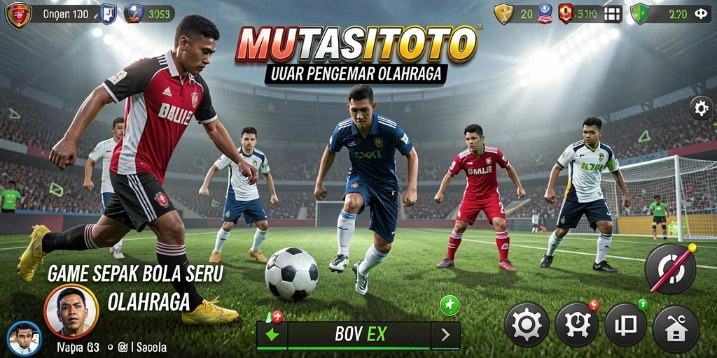 Gameplay MUTASITOTO yang memukau dengan pemain sepak bola beraksi.