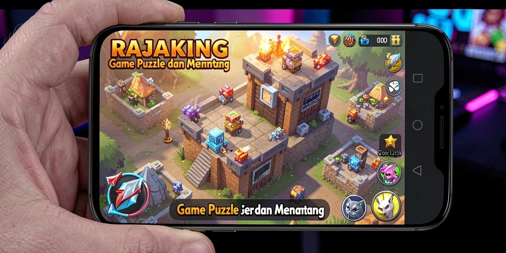 Tampilan gameplay RAJAKING dengan teka-teki yang seru.