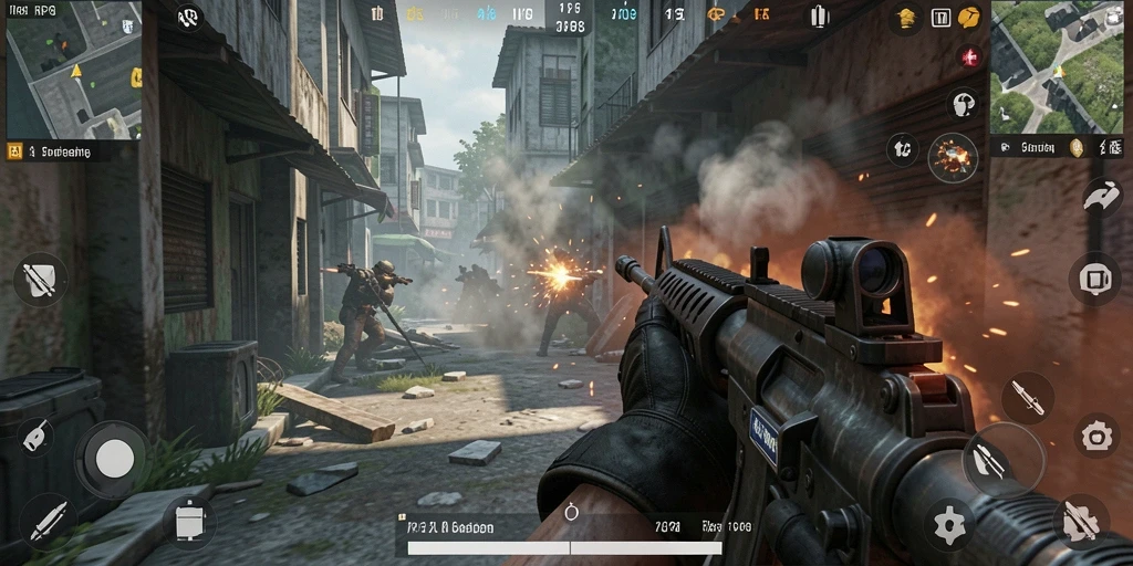 Tampilan gameplay intens dan seru di RP8.