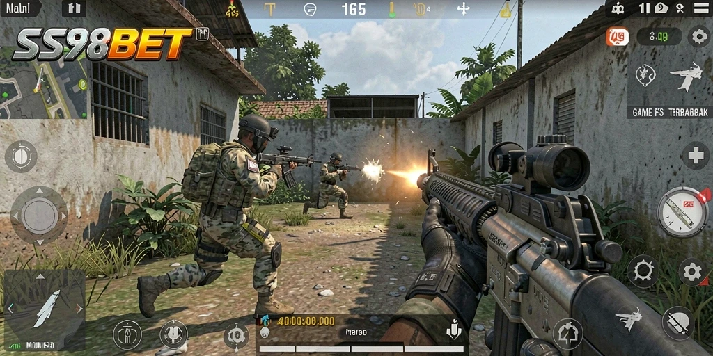 Screenshot gameplay menunjukkan aksi menembak yang seru dalam SS88BET.