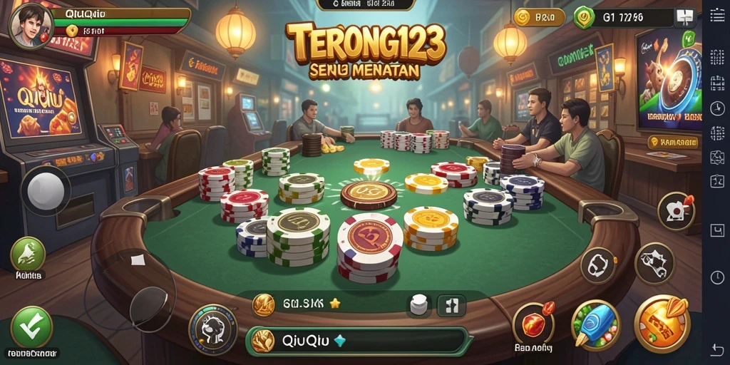 Tampilan gameplay menarik dari TERONG123 saat seru bermain QiuQiu.