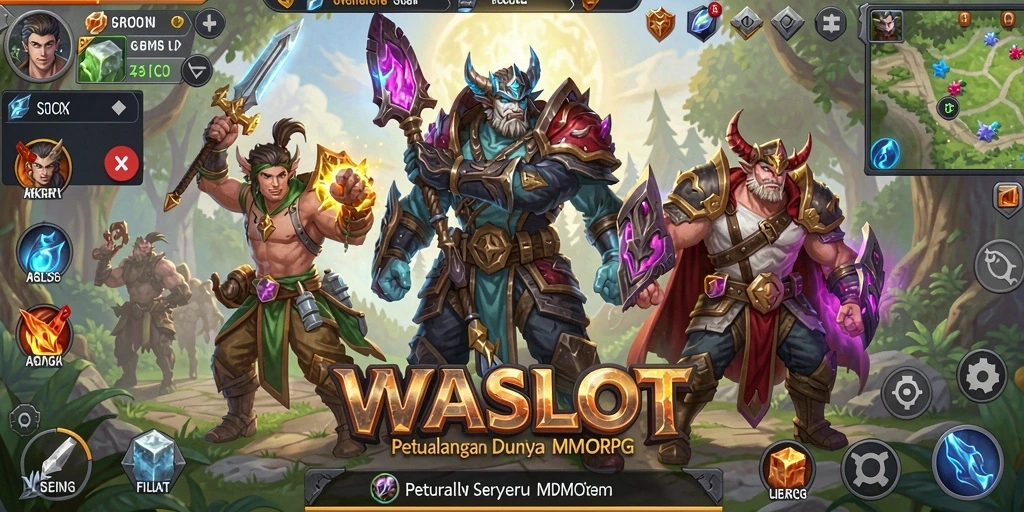 Screenshot gameplay MMORPG WASLOT yang menarik